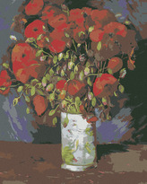 Malování podle čísel - VÁZA S MÁKEM (VINCENT VAN GOGH) - 40x50 cm, bez rámu a bez vypnutí plátna