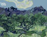 Malování podle čísel - OLIVOVNÍKY S ALPILLES V POZADÍ (VINCENT VAN GOGH) - 40x50 cm, bez rámu a bez vypnutí plátna