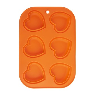 Forma silikonová muffiny srdce 6ks  ORION