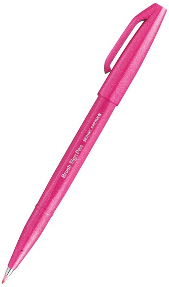 Popisovač Pentel Touch Brush - růžový