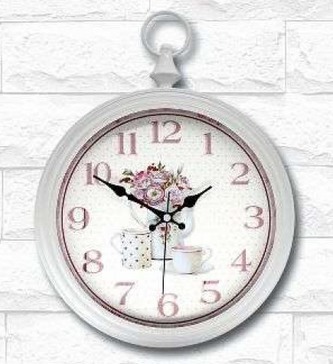 Hodiny nástěnné ¤30cm  ANTIQUE rose