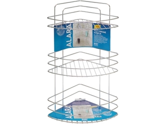 Polička koupelnová rohová 3 patra chrom 23x23x53cm  ECE