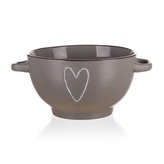 Miska keramika polévková 660ml s uchy  KRAJÁČ hnědá