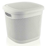 Koš špinavé prádlo 15L s víkem  DROP slonová kost