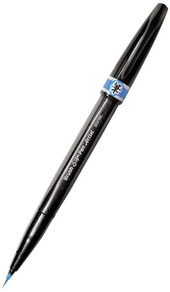 Popisovač Pentel Artist Brush - světle modrý