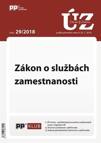 UZZ 29/2018 Zákon o službách zamestnanosti