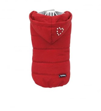 Bundicka BOBBY s kaminky srdicko cervena 40cm
