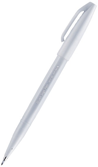 Popisovač Pentel Brush Sign Pen - světle šedý