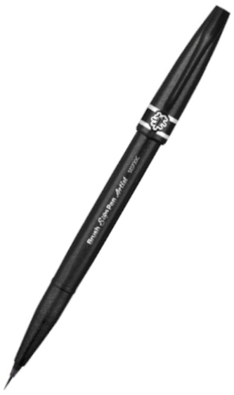Popisovač Pentel Artist Brush - černý