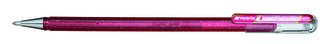 Pero gelové Pentel Hybrid Dual Metallic K110 - růžová 1mm