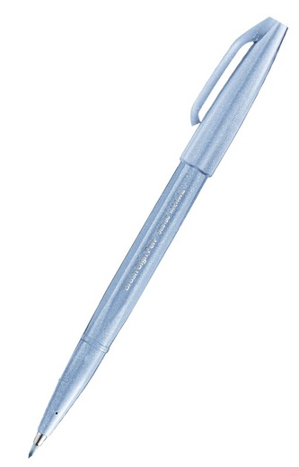 Popisovač Pentel Brush Sign Pen - šedomodrý