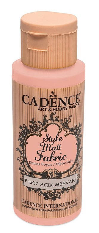 Textilní barva Cadence Style Matt Fabric - korálová / 50 ml