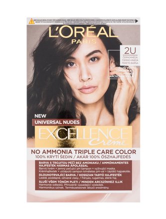 L´Oréal Paris Permanentní barva na vlasy Excellence Universal Nudes Excellence 48 ml Odstín 2U Černohnědá woman