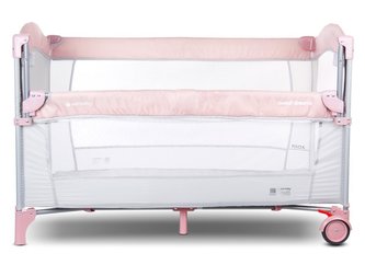Cestovní postýlka sun baby Sweet dreams s vložným lůžkem a stahovacím bokem_Pink B02.005.1.1.