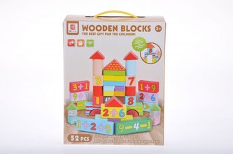 Dřevěné kostky 52 prvků MEGA CREATIVE 460232