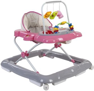 Dětské chodítko Sunbaby Footy B01.004., B01.020._růžová + šedá