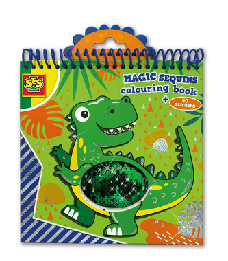 Magické Dino omalovánky s flitry modré/zelené