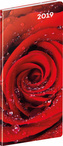 Vreckový diár Ruže SK 2019, plánovací mesačný, 8 x 18 cm