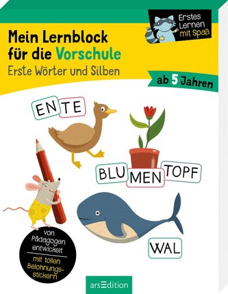 Mein Lernblock für die Vorschule - Erste Wörter und Silben