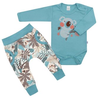 2-dílná bavlněná souprava New Baby Rebel mint - velikost 80 (9-12m)