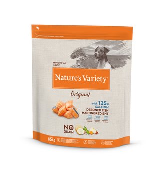 Nature´s variety orig. NG mini ad. dog s lososem  600g