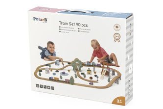 Dřevěná vláčkodráha 90 ks