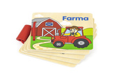 Dřevěná knížka - farma