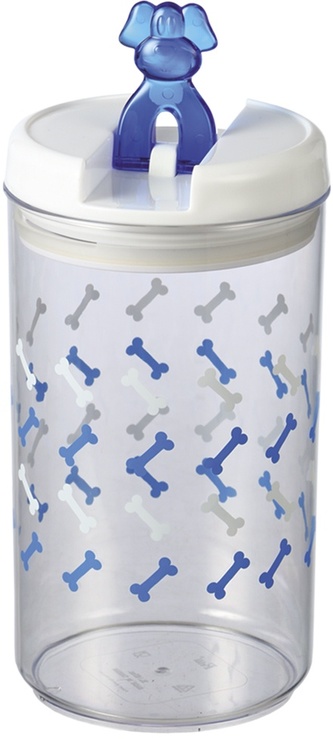 Nobby Flip Dog akrylová dóza na pamlsky kostičky 2,0 l