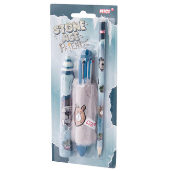 Psací set Nici, 3 ks - 1 guma, 1 kuličkové pero, 1 tužka