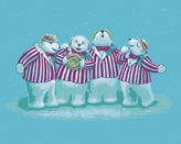 Malování podle čísel - MEDVĚDÍ KVARTETO (SUE ELLEN BROWN) - 80x100 cm, bez rámu a bez vypnutí plátna