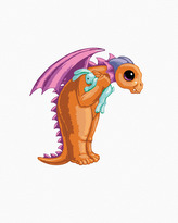 Malování podle čísel - DRÁČEK VE TVARU PÍSMENKA R (SUE ELLEN BROWN) - 80x100 cm, vypnuté plátno na rám