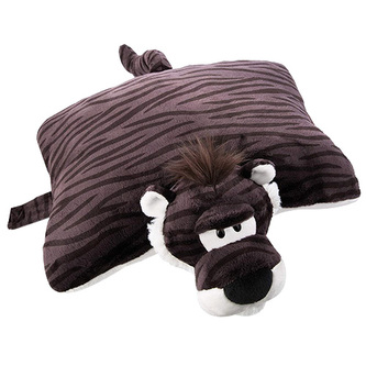 Polštářek Nici, 40x30cm, šavlozubý tygr, tmavě hnědá barva