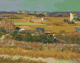 Malování podle čísel - SKLIZEŇ (VINCENT VAN GOGH) - 40x50 cm, vypnuté plátno na rám