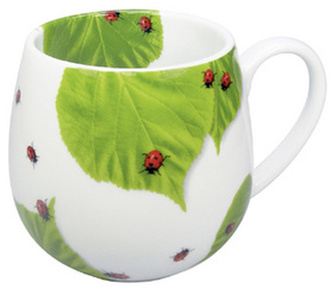 Hrnek buclák - Berušky na listech   / Ladybird on leaves