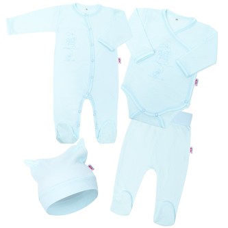Kojenecká bavlněná soupravička New Baby Good Friends modrá - velikost 50