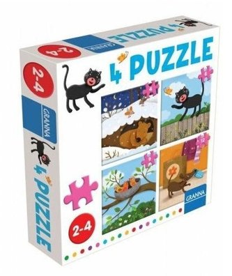 4 puzzle kočka