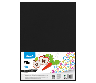 Filc A4 černý LUMA, 10ks