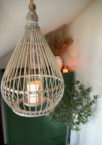 Lucerna bambusová 48x25 cm