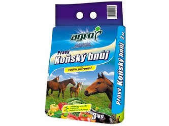 Hnojivo organické AGRO Pravý koňský hnůj 3kg