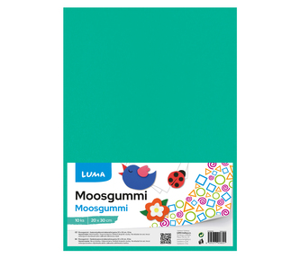 MOOSGUMMI A4 tyrkysová LUMA, 10ks