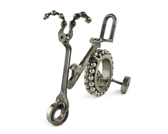 Kovová dekorace Baby bicigel