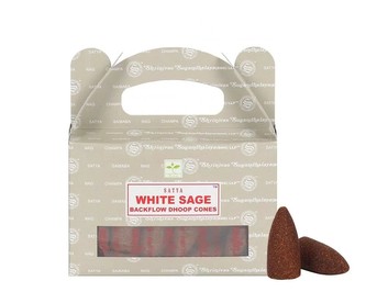 Vonné jehlánky "tekoucí dým" Satya Bílá Šalvěj 24 ks