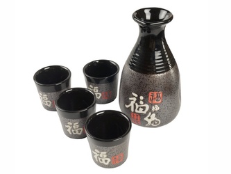 Porcelánová saké souprava Japan Grey 5ks
