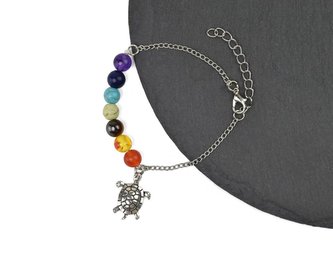 Náramek čakrový řetízek - Želva