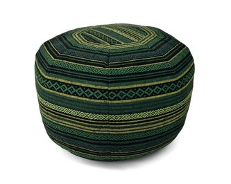 Boho meditační polštář tmavě zelený 50 cm
