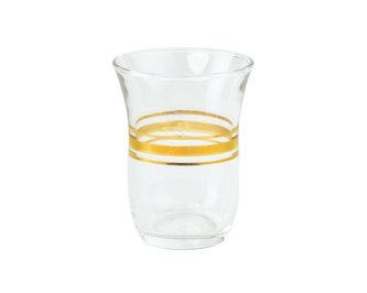 Čajová sklenička Filiz zlaté pruhy 0,95 dc