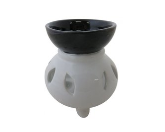 Aroma lampa  keramika, černo-bílá