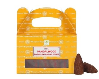 Vonné jehlánky "tekoucí dým" Satya Santal 24 ks