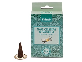 Vonné jehlánky Tulasi Nag Champa & Vanilla 15 ks
