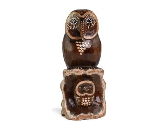 Dřevěné sovy, světlé, 30 cm
